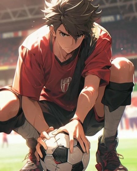 Anh avatar anime bong da dep cau thu chuan bi sut
