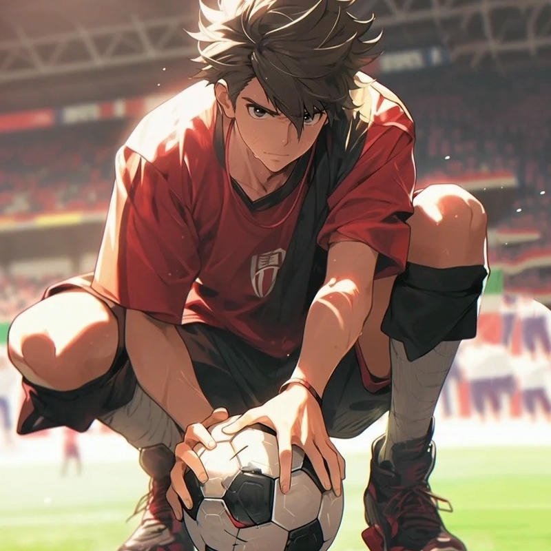 Anh avatar anime bong da dep cau thu chuan bi sut