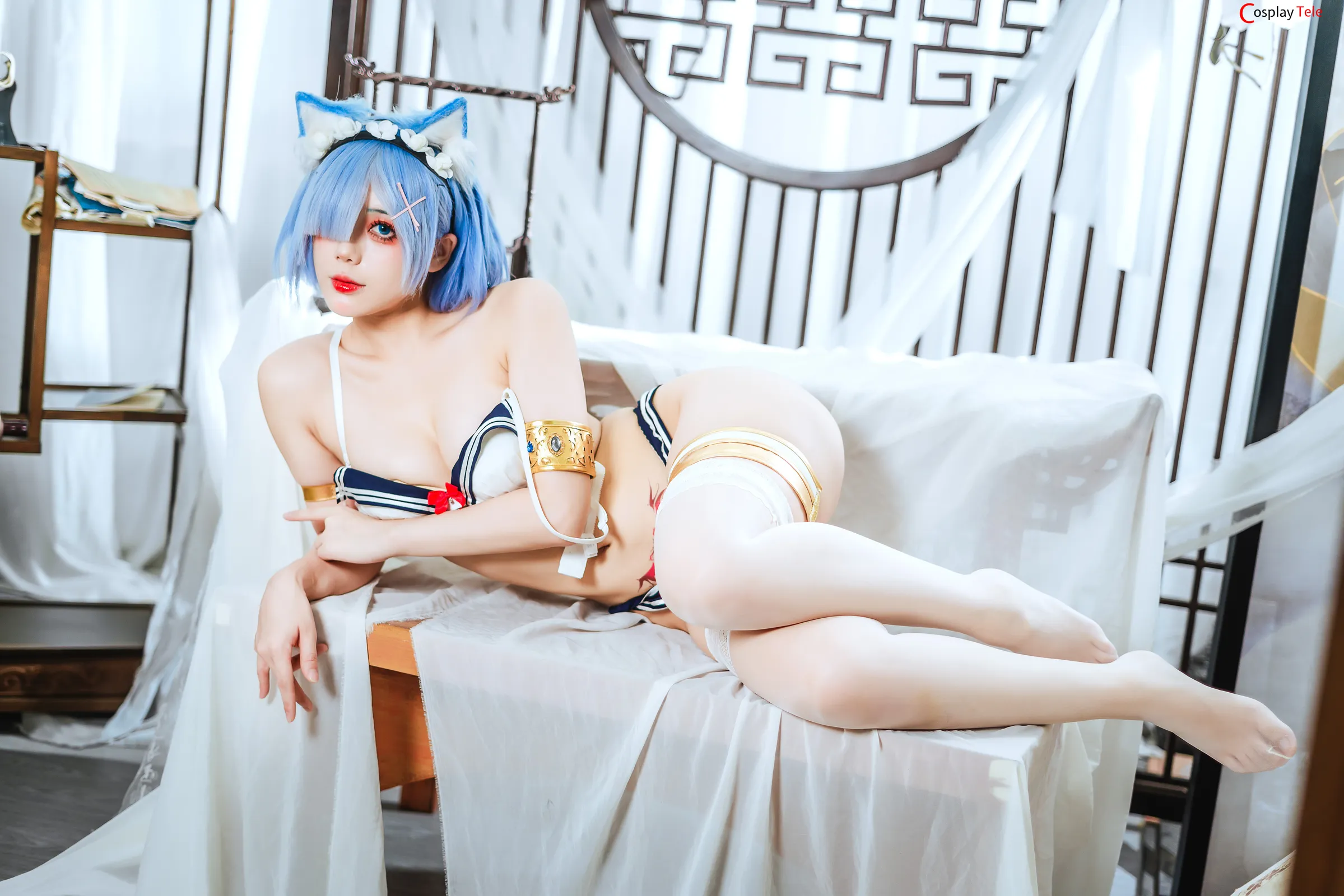 Hoshilily cosplay Rem Cheongsam 45