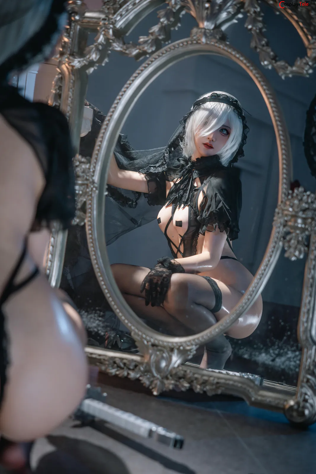 axunkaOri cosplay 2B Black Bride 53
