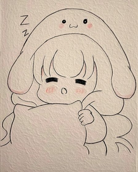 hinh ve anime nu don gian 1