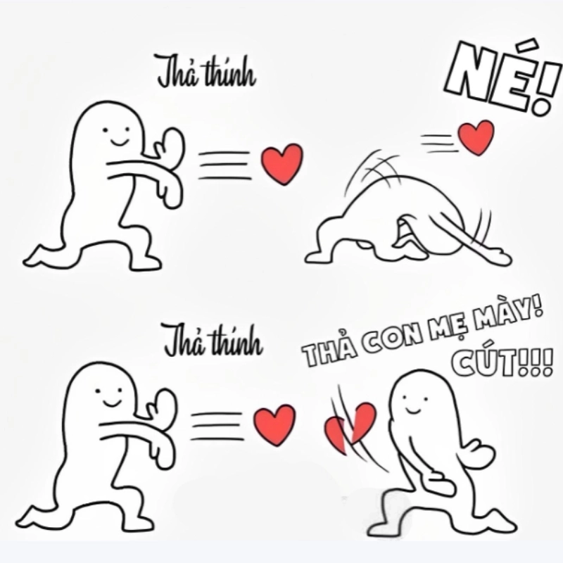 meme thả tim 3