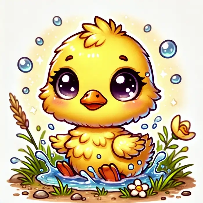 vịt chibi cute 12